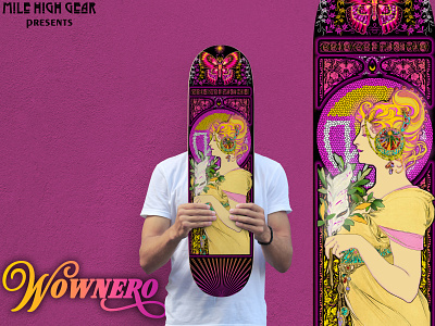 The Omega WOW Skateboard branding crypto design graphic design illustration photoshop skateboard wownero