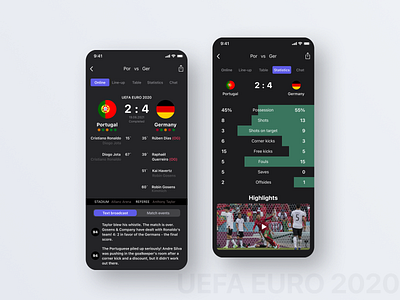 Football App app design football mobile sport
