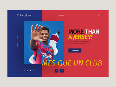 FC Barcelona promo shop 21/22 concept design football promo shop shot ui user experience ux
