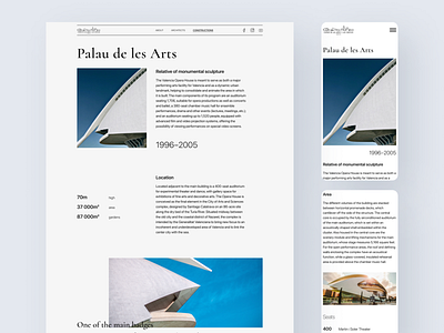 City of Arts and Sciences. Valencia / Website concept