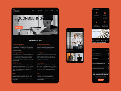 Liqconsulting Landing page business company concept consulting design landing page organization ui user experience user interface ux web web design work