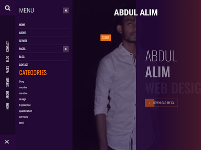 Abdul_Alim Personal Portfolio customization design themeforest web webdesign website wordpress wordpresstheme