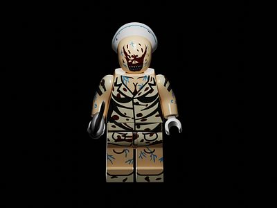 3D model of Nurse Lego Minifigure