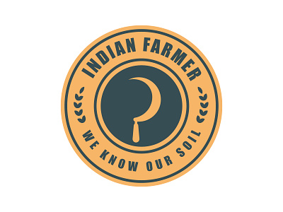 INDIAN FARMER - We know our soil badge design emblem graphic design illustration logo vector