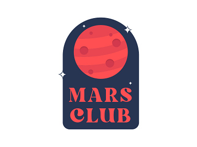 MARS CLUB badge design emblem graphic design illustration logo vector