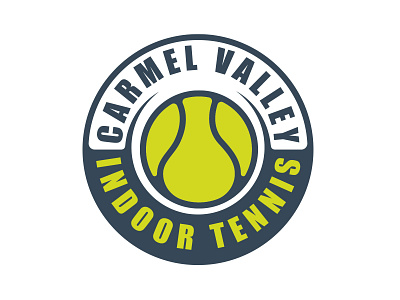 CARMEL VALLEY INDOOR TENNIS badge design emblem graphic design illustration logo vector