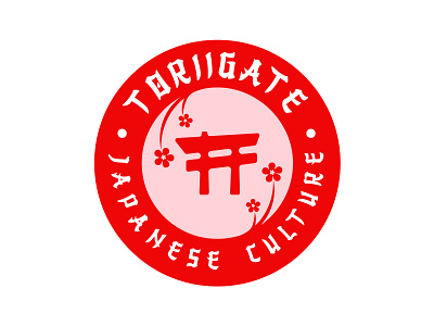 TORIIGATE - Japanese Culture badge design emblem graphic design illustration logo vector