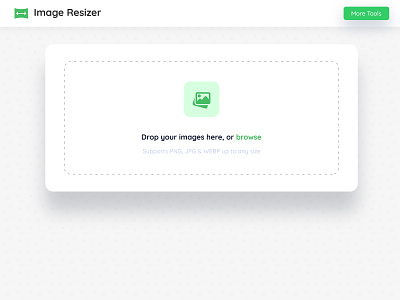 Multiple Image Upload - Image Resizer Minimalistic Look clean ui drag and drop green image editing image resize image upload minimalist upload web design