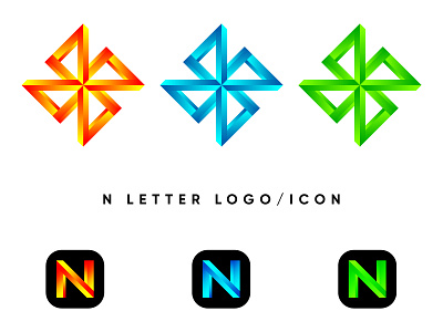 N letter Logo | Letter Logo | Icon | Custom Logo branding corporate logo design flat icon illustrator logo logoart logodesign minimal vector