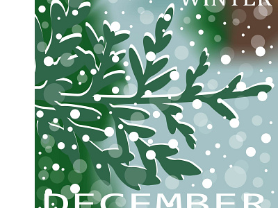 December design illustrator nature illustration snow winter