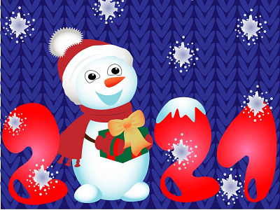 snowman card card design festive gift illustrator magic merry christmas new year snowman snowsballs white