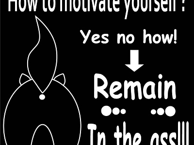 motivation advice black cat design humor illustration motivation print psychology what