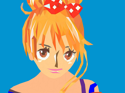 low poly anime anime art caffe design face geometric illustration low poly portrait