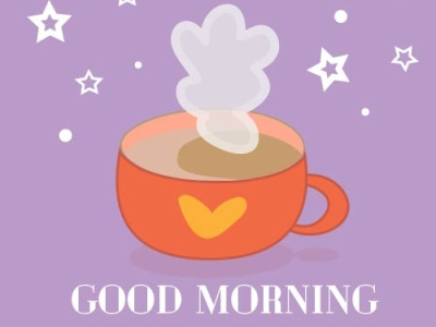 Good frosty morning cafee card comfort design gift good holiday illustration magic mood morning star winter