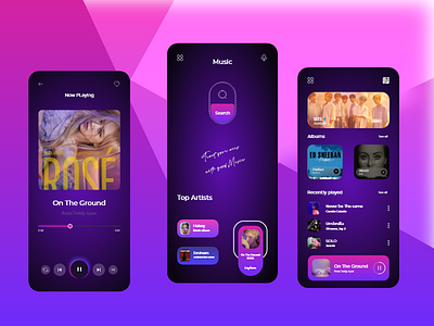 Music Player - App design 2021 app branding design designers typography uidesign uiux ux uxdesign
