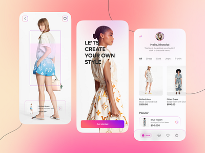 Fashion Mobile App 👒 2021 app apps design design designers fashionapp gradient inspiration popular design popular shot trendy ui uiconcept uidesign uiux uiux designer ux uxdesign