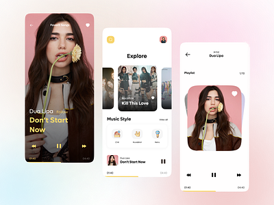 Music Player App 🎵 3d music uiapp uiconcept uidesign uipopular uitrend uiux uiuxdesign uiuxdesigners