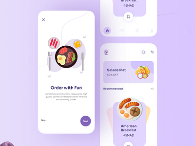 Food Mobile App 🍲 app branding design designers trendy ui uidesign uiinspiration uitrend uiux ux uxdesign