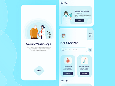 COVID19 Concept App 🦠 3d app design designers dribbble famous graphic design trendy ui uidesign uiux ux uxdesign