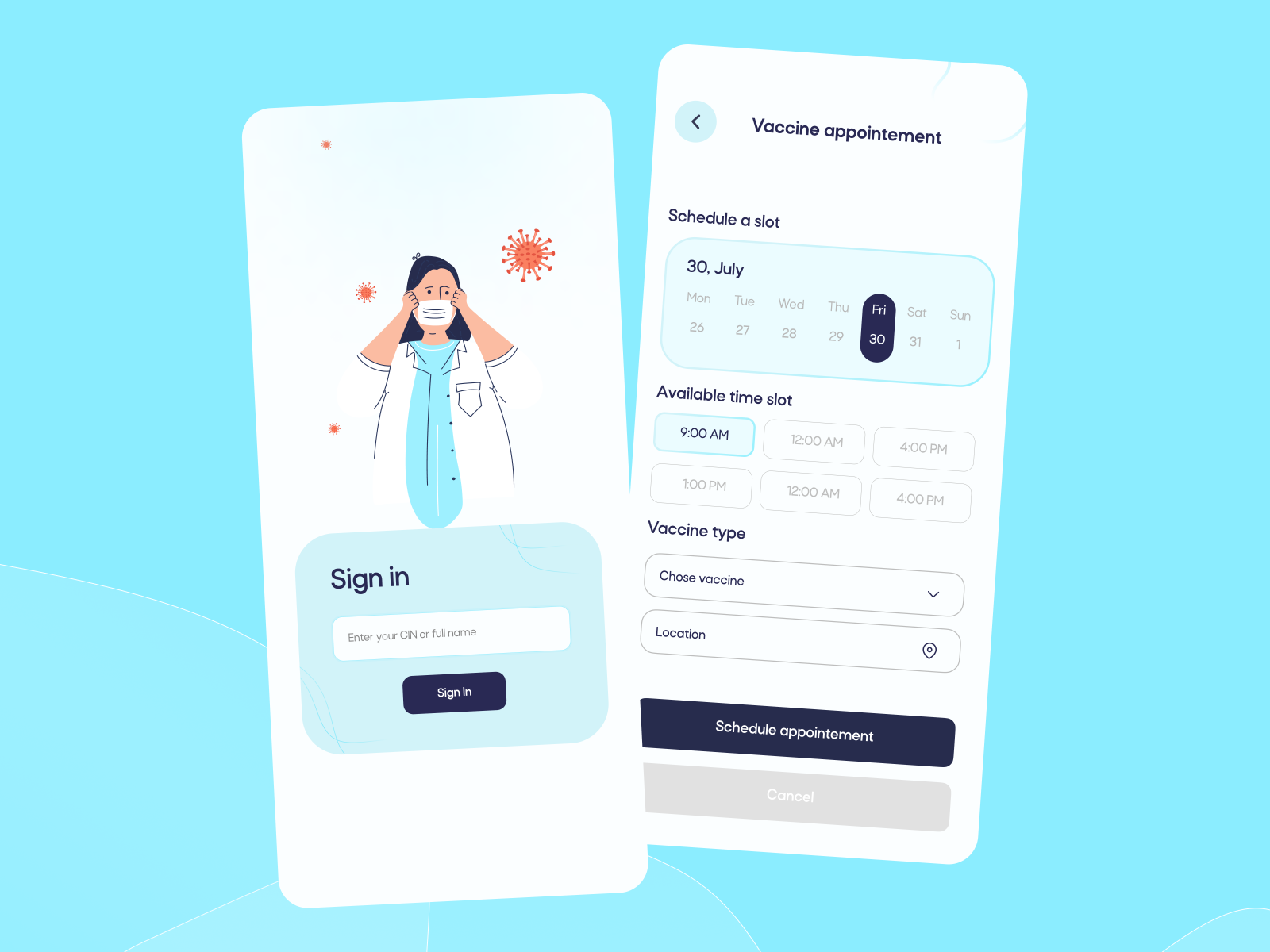 Covid19 Vaccine Appointment App By KHAWLAkarmaouiidrissi On Dribbble   Vaccine2 Dribble 4x 