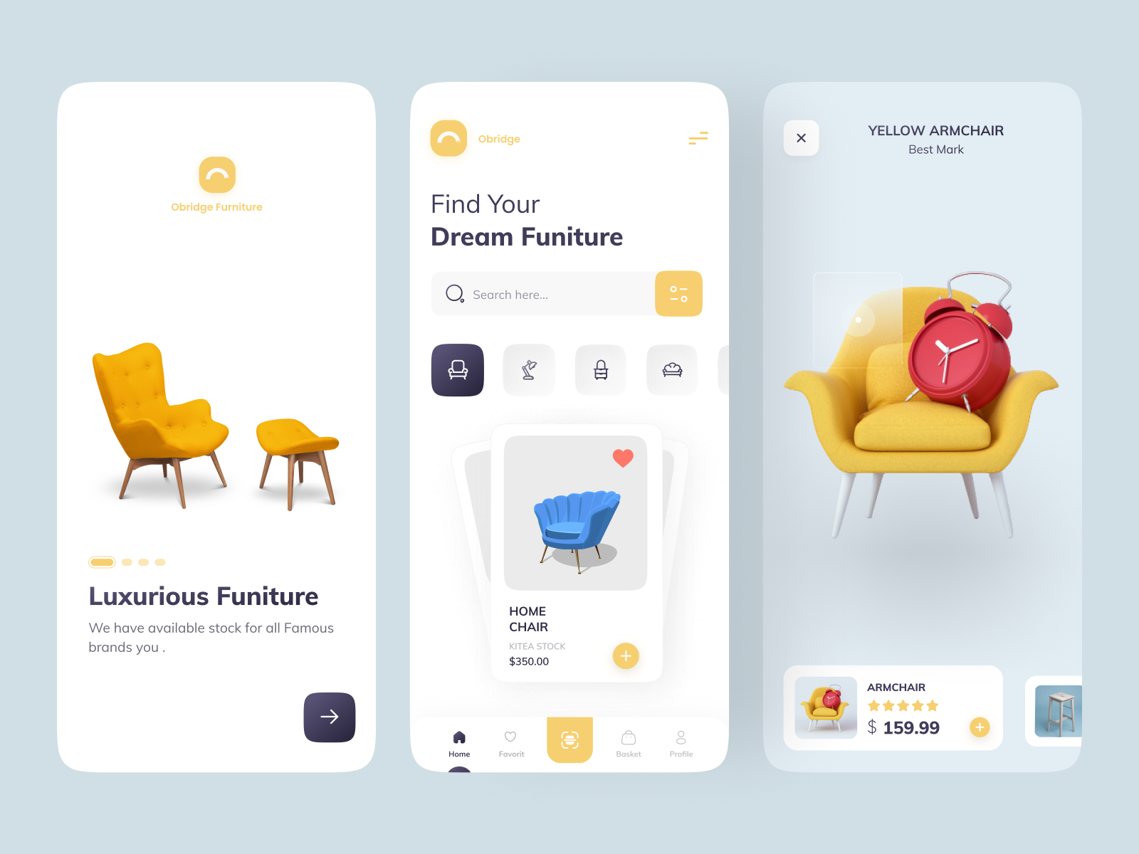 Furniture e-commerce App by KHAWLAkarmaouiidrissi on Dribbble