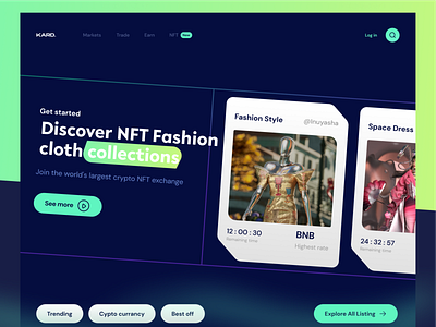 NFT Fashion cloth - landing page