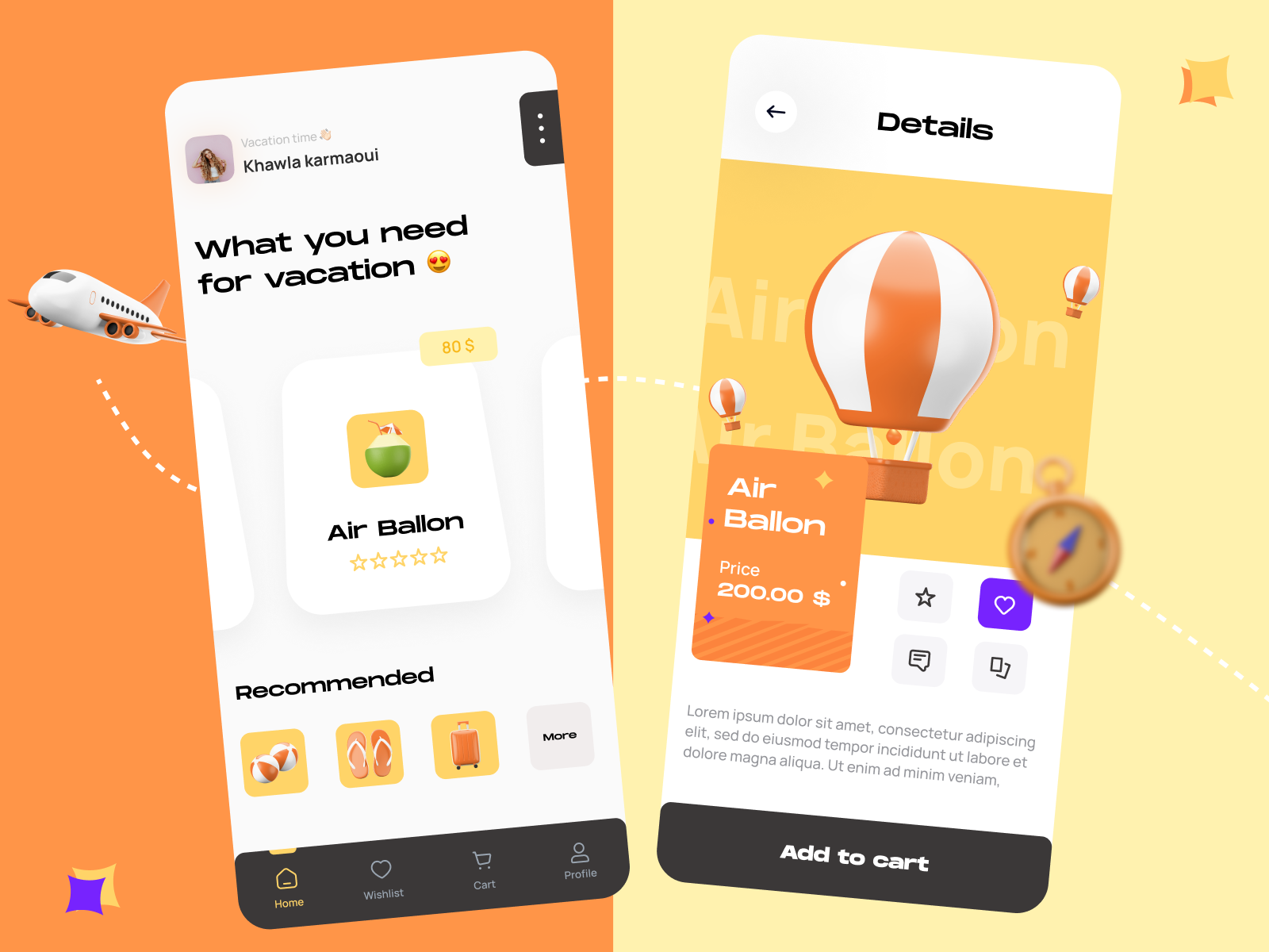 VACATION APP UI DESIGN by KHAWLAkarmaouiidrissi on Dribbble
