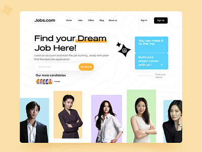 Job finder ui landing page concept