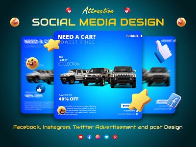 Car Company Social media post design