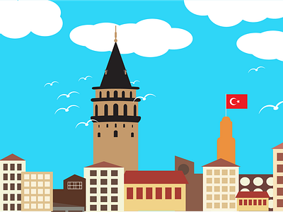 Galata Kulesi adobe adobe illustrator galata kulesi graphic design istanbul