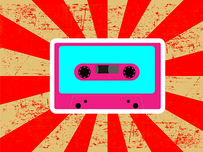 Cassette 80s 90s adobe illustrator cassette graphic design retro vintage