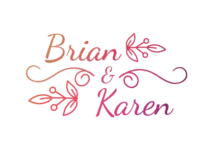 Brian's Wedding logo monogram wedding