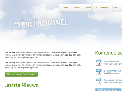 Chiro Bouwel bouwel chiro clouds drupal7 timwuyts website
