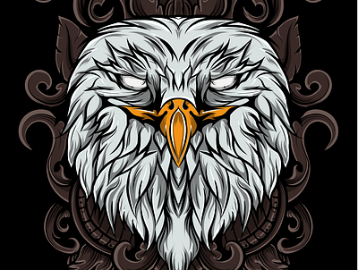 Eagle head design illustration vector