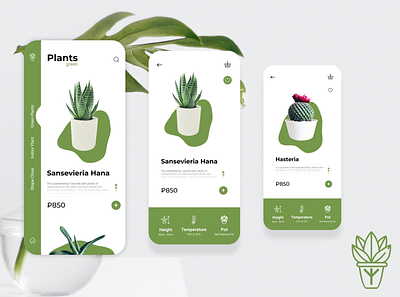 Plants design ui ux web