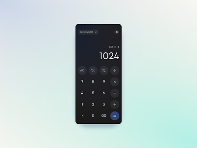 Calculator App - Daily UI app calculator daily ui dailyui dark design digital flat minimal mobile ui ux web