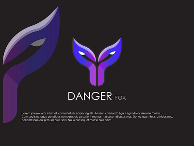 "DANGER fox" logo design brand design design illustration logo vector