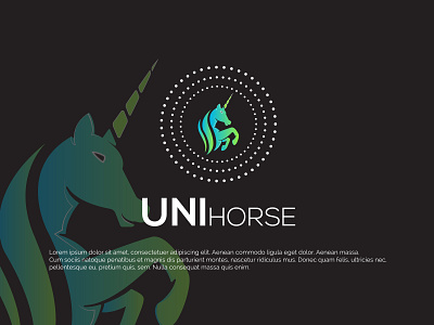 UNIhorse LoGo brand design design logo
