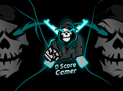0 SCORE GAMER brand design design illustration logo vector