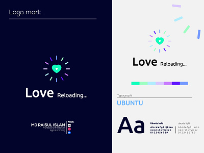 ''Love Reloading'' logo brand design branding design flat graphic design illustration logo vector