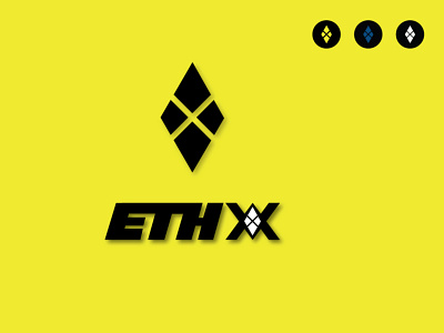 ETHX cryptocurenccy logo professional design brand design branding design flat illustration logo vector