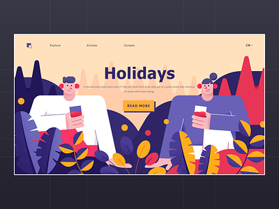 holidays illustration branding design flat illustration illustrator web website