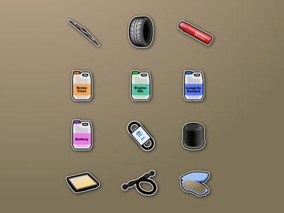 Car Parts Icons car icon