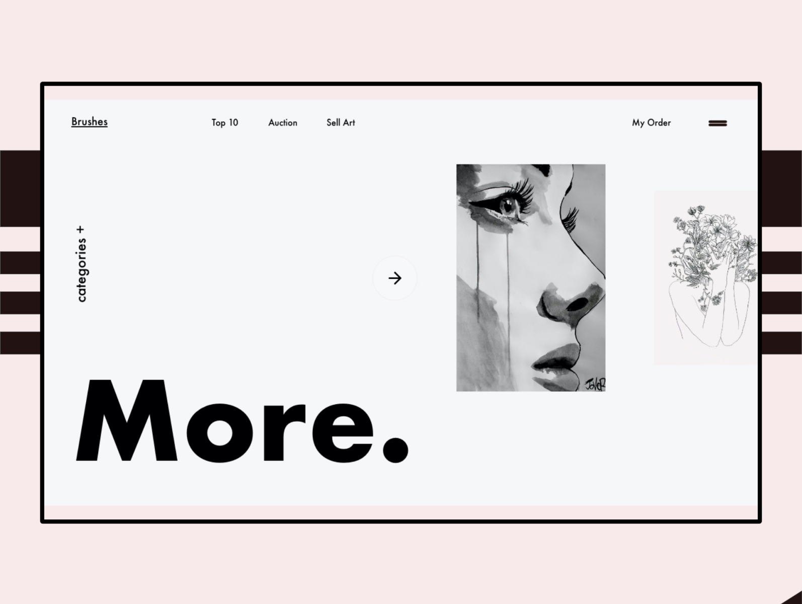 Art website concept by Siddharth Shrivastava on Dribbble