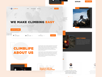 Climb Life | extimal climbing club adobe xd azerbaijan branding climbing club elkhan extreme health khalilov orange sport uidesign webdesign