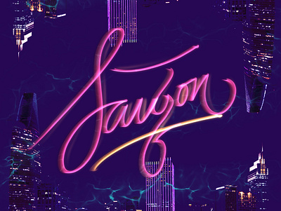 Saigon by night behance behance project branding design graphic graphic design illustration lettering logo typography vietnam