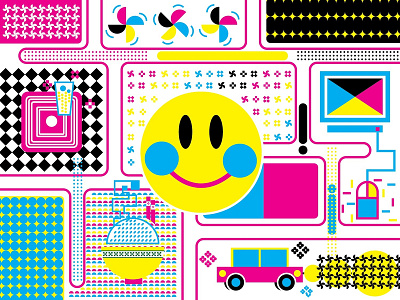 Note for a boring day behance cmyk graphic illustration