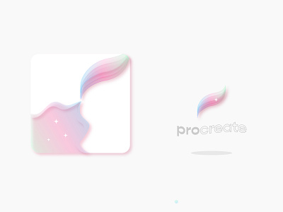 procreate redesign ✨ app app icon app logo application branding design flat icon illustration logo logo redesign pastel procreate procreate app redesign typography vector