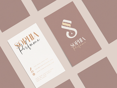 Sophia Perfume Logo and Color Palette Design color palette logo logo design logotype visit card