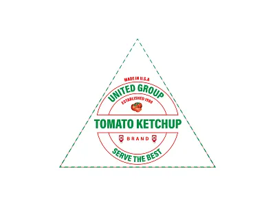 VINTAGE STYLE LOGO, TOMATO KETCHUP LOGO 3d apps icon branding burger graphic design illustration kfc logo logo design logos tomato ketchup typography ui vector vintage vintage logo